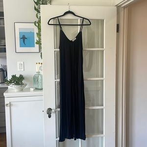 LaCausa romper, black silk, size S